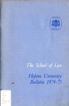 Law School Bulletin 1974-75 by Hofstra University School of Law