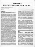 Hofstra Environmental Law Digest Vol. 1, No. 2, Fall 1984 by Hofstra University School of Law