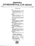 Hofstra Environmental Law Digest Vol. 5, No. 2, Fall 1988 by Hofstra University School of Law
