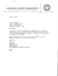 American Library Association Speech Transcript - accompanying letter by Judith F. Krug
