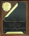 Black Law Students Association Appreciation Plaque