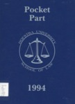 Pocket Part 1994 by Hofstra School of Law, Robyn Sonntag, Mike Kimack, and Eileen Decallies
