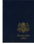 Pocket Part 2003 by Hofstra School of Law